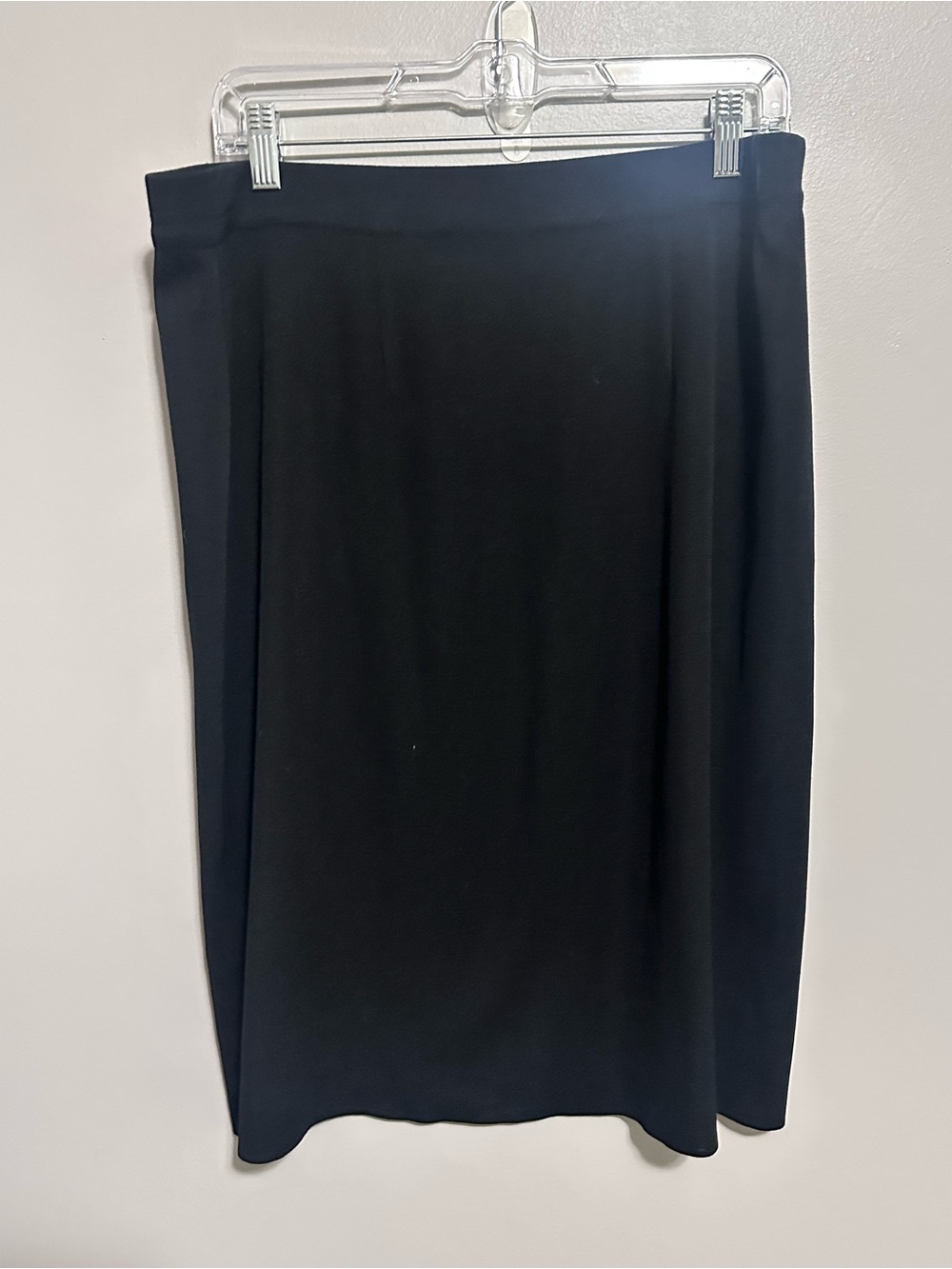 Misook Women’s XL Black Knit Midi Skirt Pull On Stretch Classic